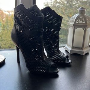 Peep toe booties